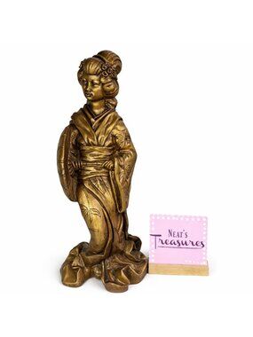 Vintage Universal Statuary Corp 1969 JAPANESE GEISHA GIRL 22" T Figurine Statue
